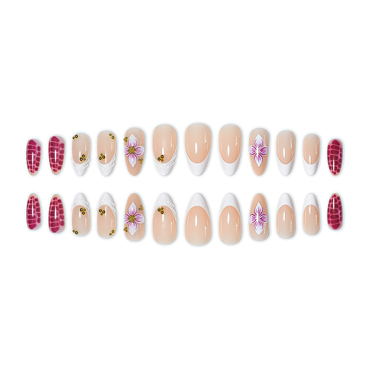 Elegant Floral Nail Art Extensions Kalsten