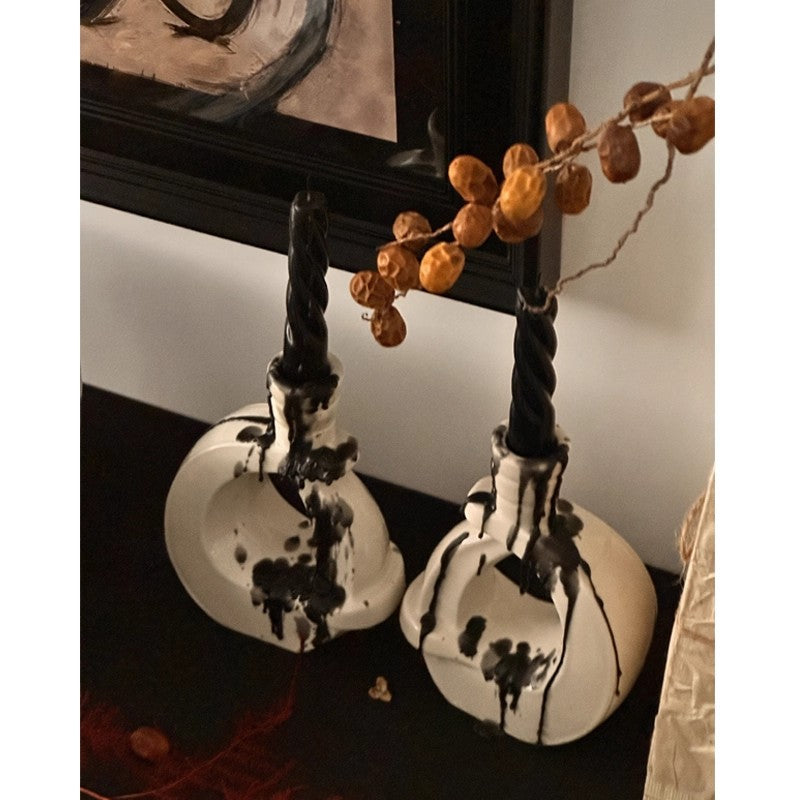 Artistic Candle Holder with Unique Drip Design
