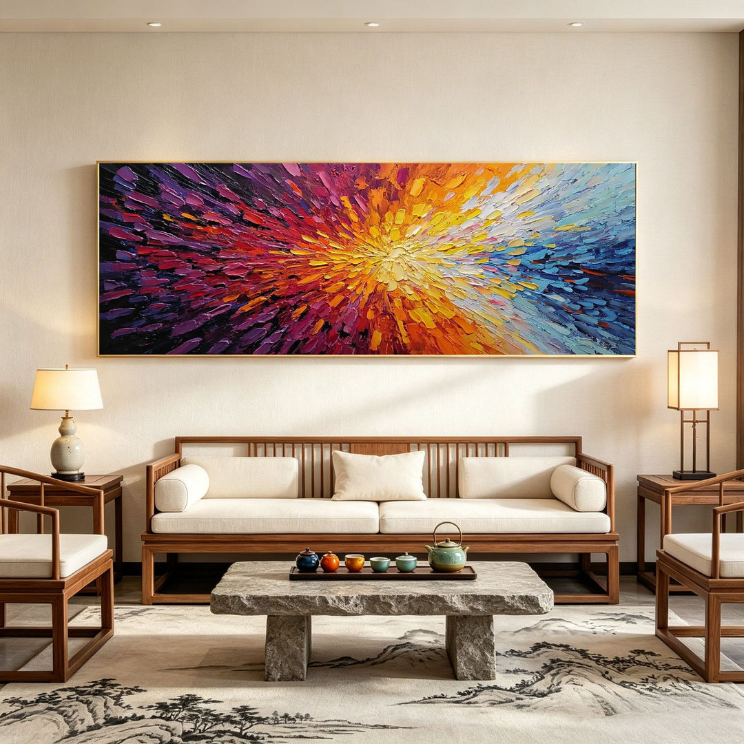 Abstract Expressionist Canvas Artwork for Interiors