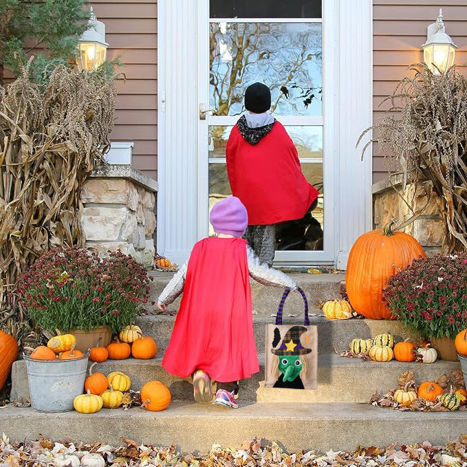 Halloween tote bag with witch design