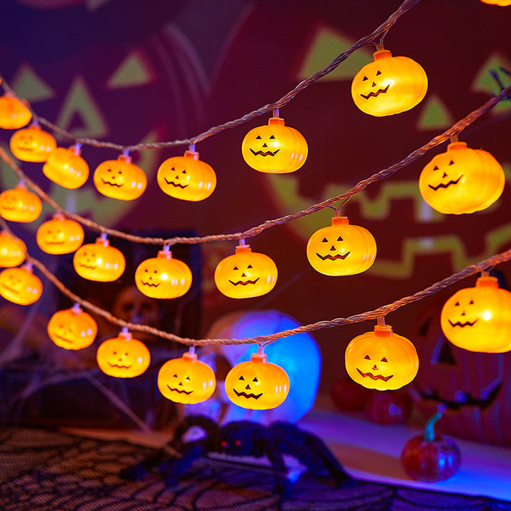 Decorative Halloween string lights with pumpkin motifs Kalsten