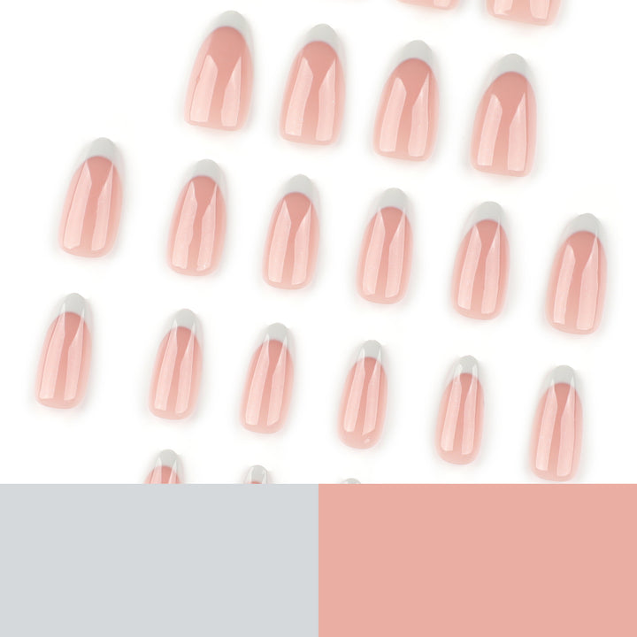 Elegant French-Tip Artificial Nails Kalsten