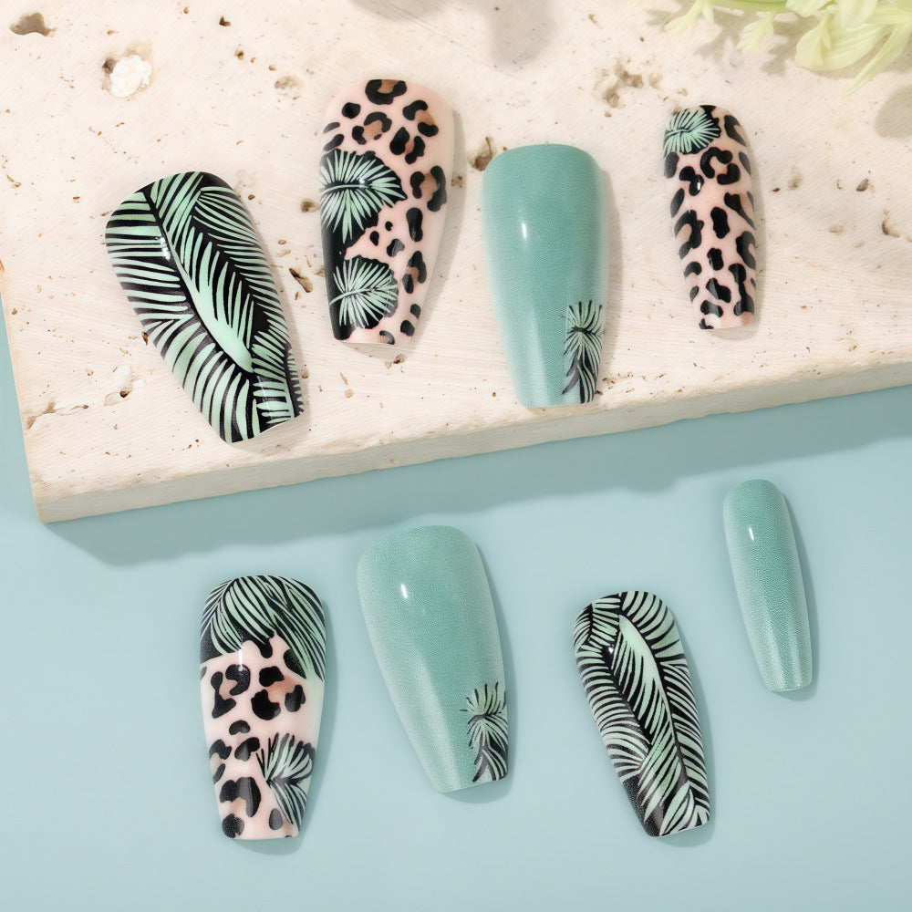 Creative artificial nails with tropical and animal design Kalsten