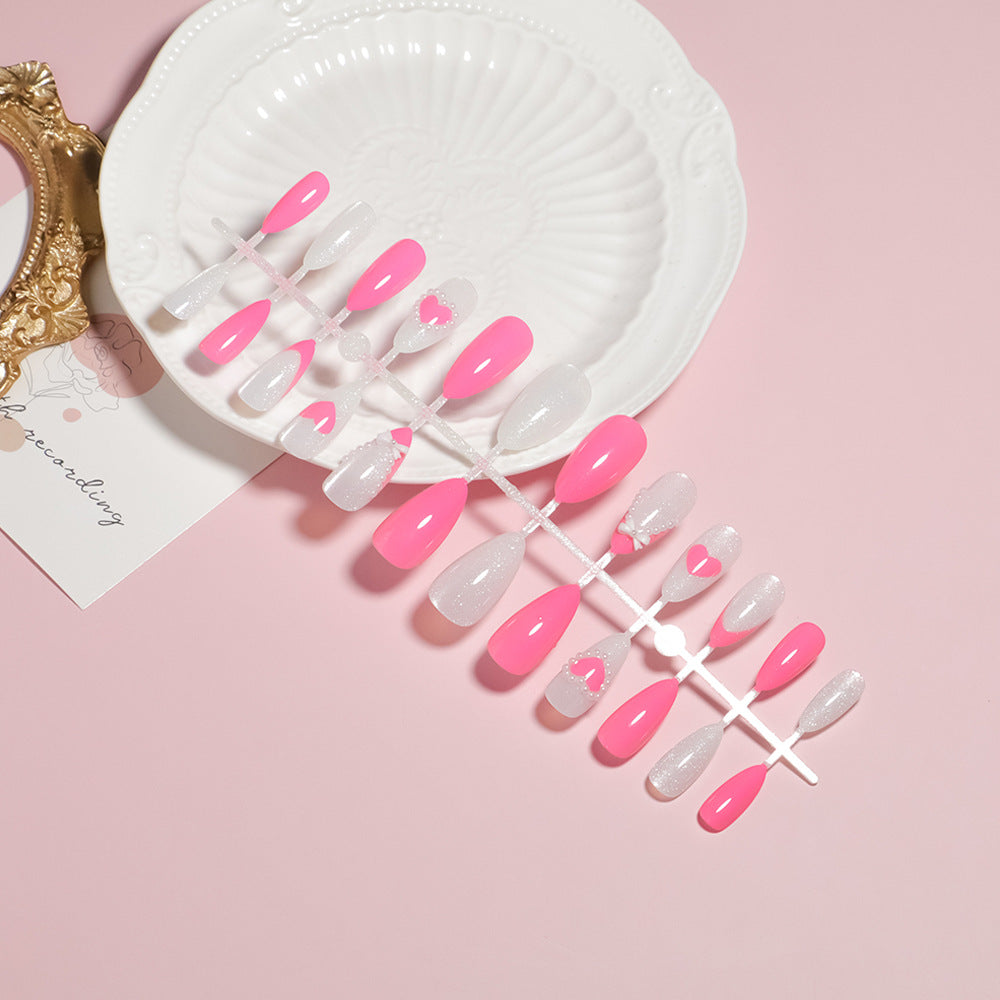 Elegant Floral Accent Press-On Nail Set Kalsten