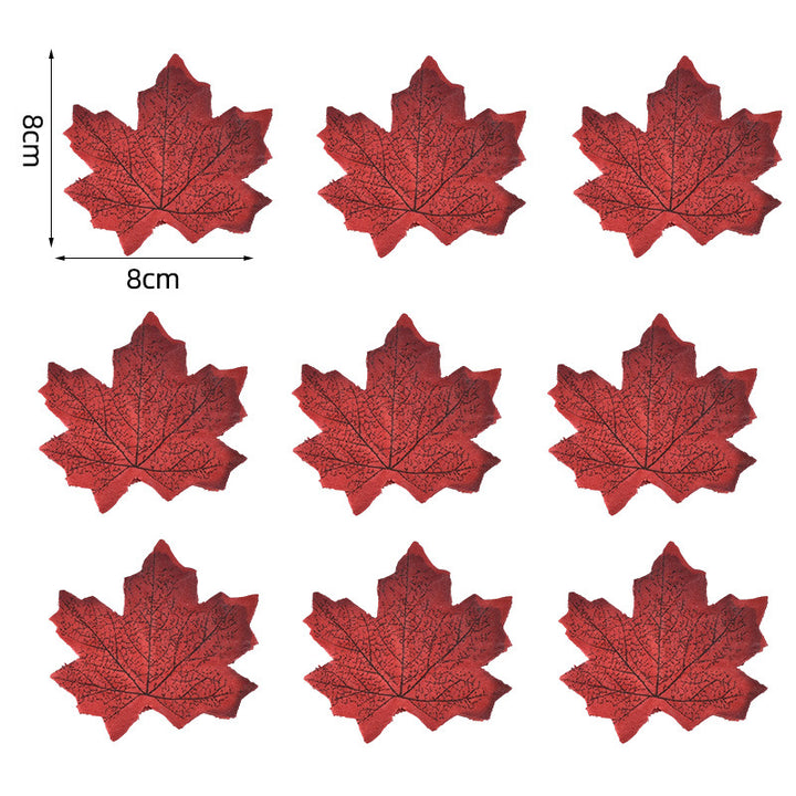 Artificial maple leaves table decoration made of flexible PU for autumn arrangements