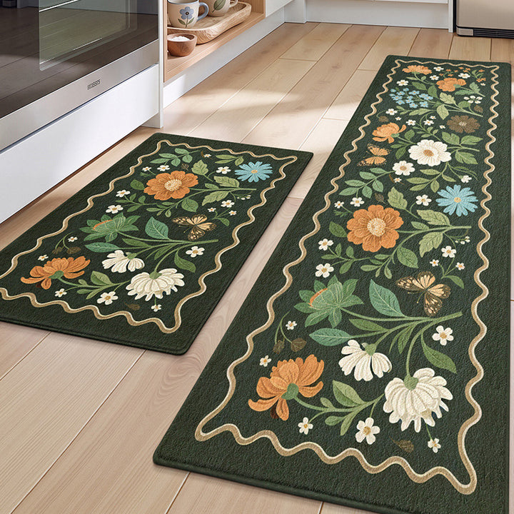 Floral Patterned Kitchen Mat Set Kalsten