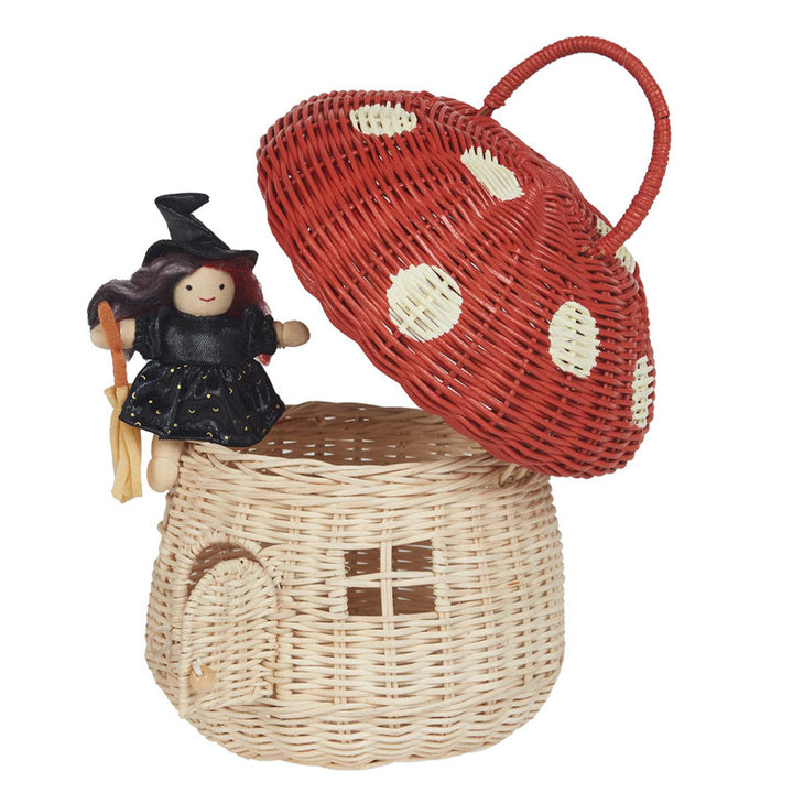 Fun Mushroom-Shaped Woven Storage Basket Kalsten