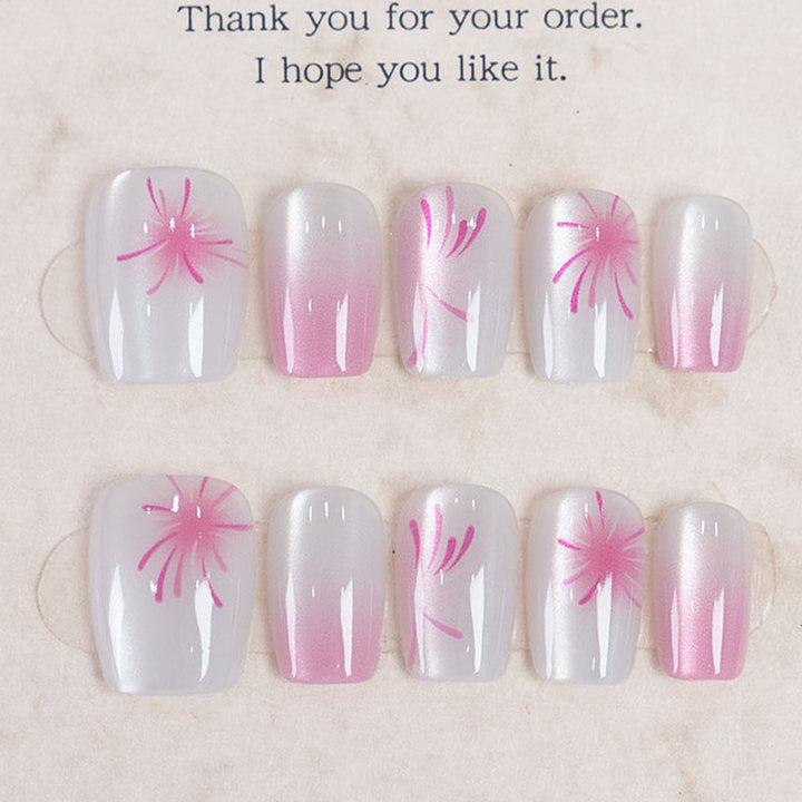 Floral Design Press-On Nail Art