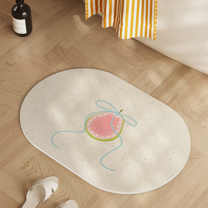 Playful Lemon-Themed Bath Mat Kalsten