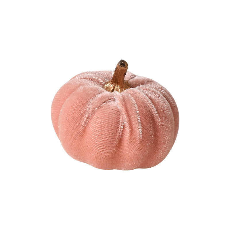 Samth Pumpkin Decoration Figure with Gold-colored Stem