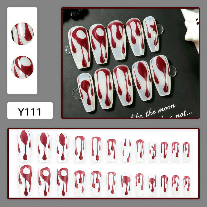 Creative artificial nails with droplet pattern Kalsten