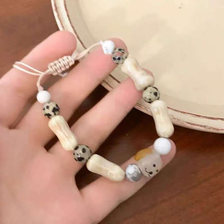 Cute Dog Bone Bead Bracelet Kalsten