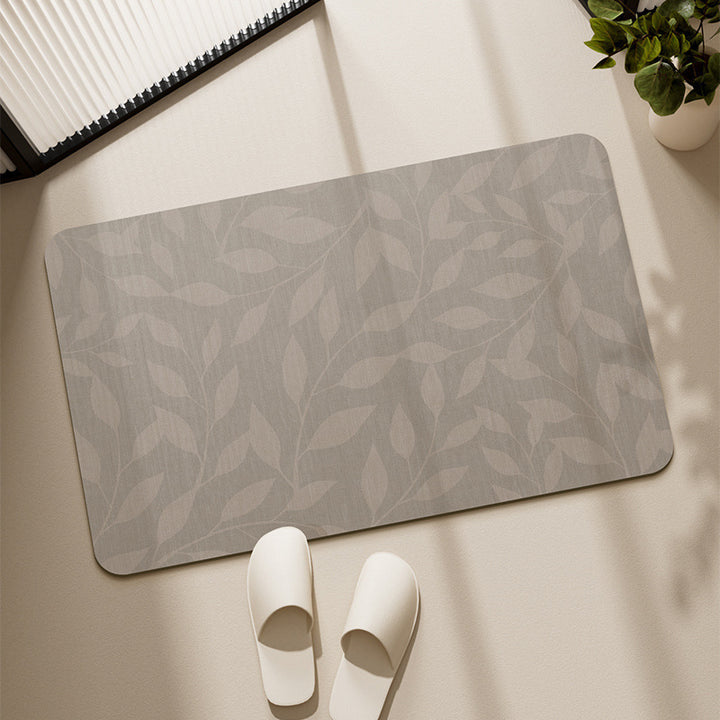 Modern Tropical Leaf Pattern Area Mat Kalsten
