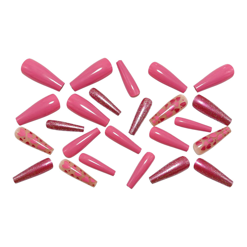Artificial nails with enchanting heart design Kalsten