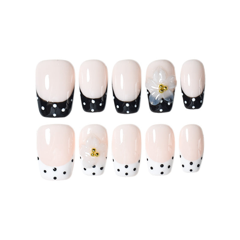 Elegant Floral Press-On Nail Art Set Kalsten