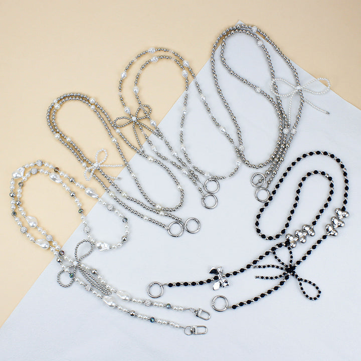 Elegant Pearl and Silver Necklace Kalsten