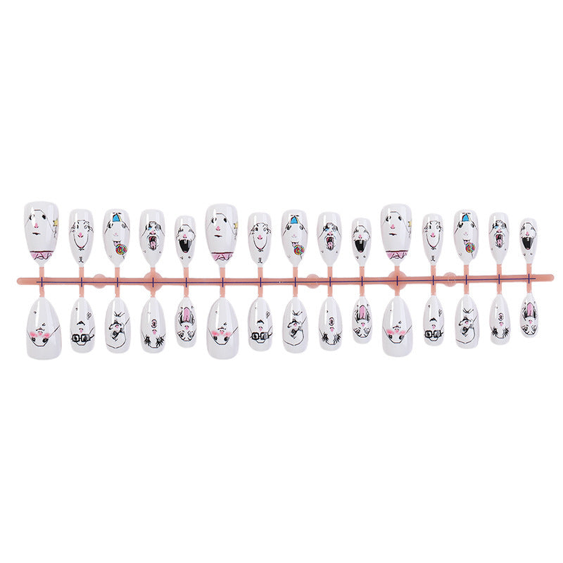 Nail art set with playful animal design Kalsten