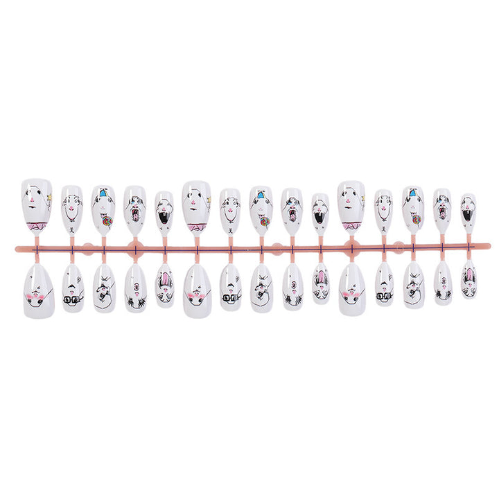 Nail art set with playful animal design Kalsten