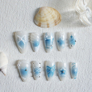Decorative Press-On Nail Art Set with Unique Designs Kalsten