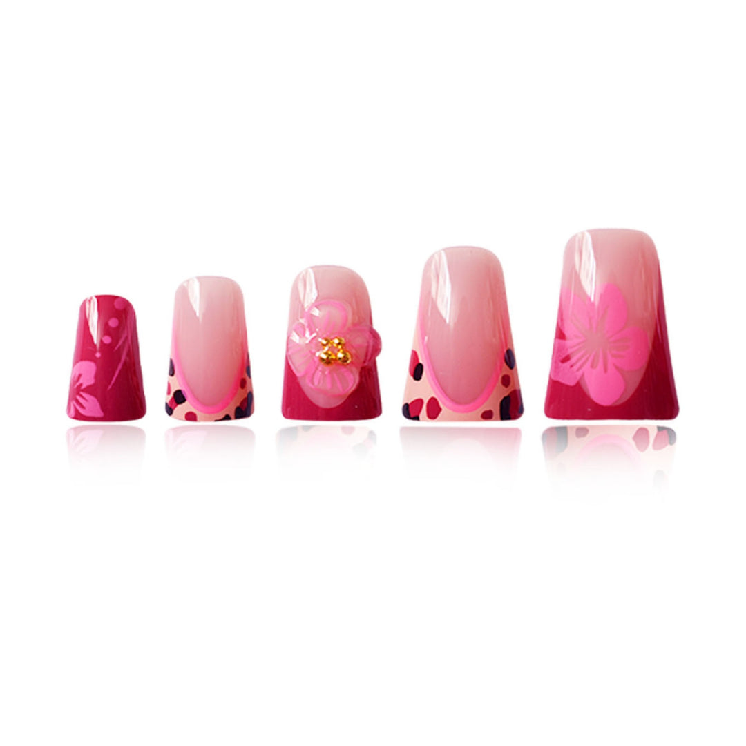 Floral Cat-Ear Design Press-On Nails Kalsten