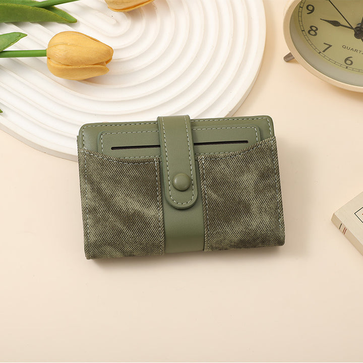 Textured Multi-Pocket Snap Closure Wallet Kalsten