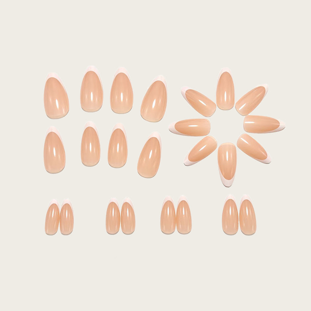 Artificial nails with fashionable French tip design Kalsten