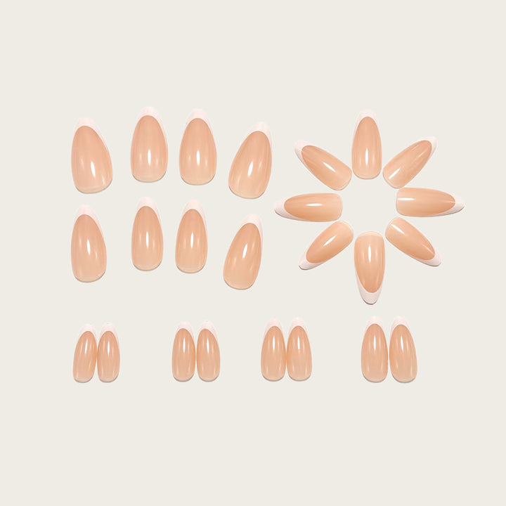 Artificial nails with fashionable French tip design Kalsten