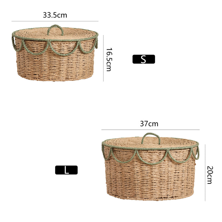 Storage basket with lid and handles Kalsten
