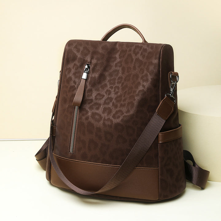 Chic Leopard Print Backpack Kalsten