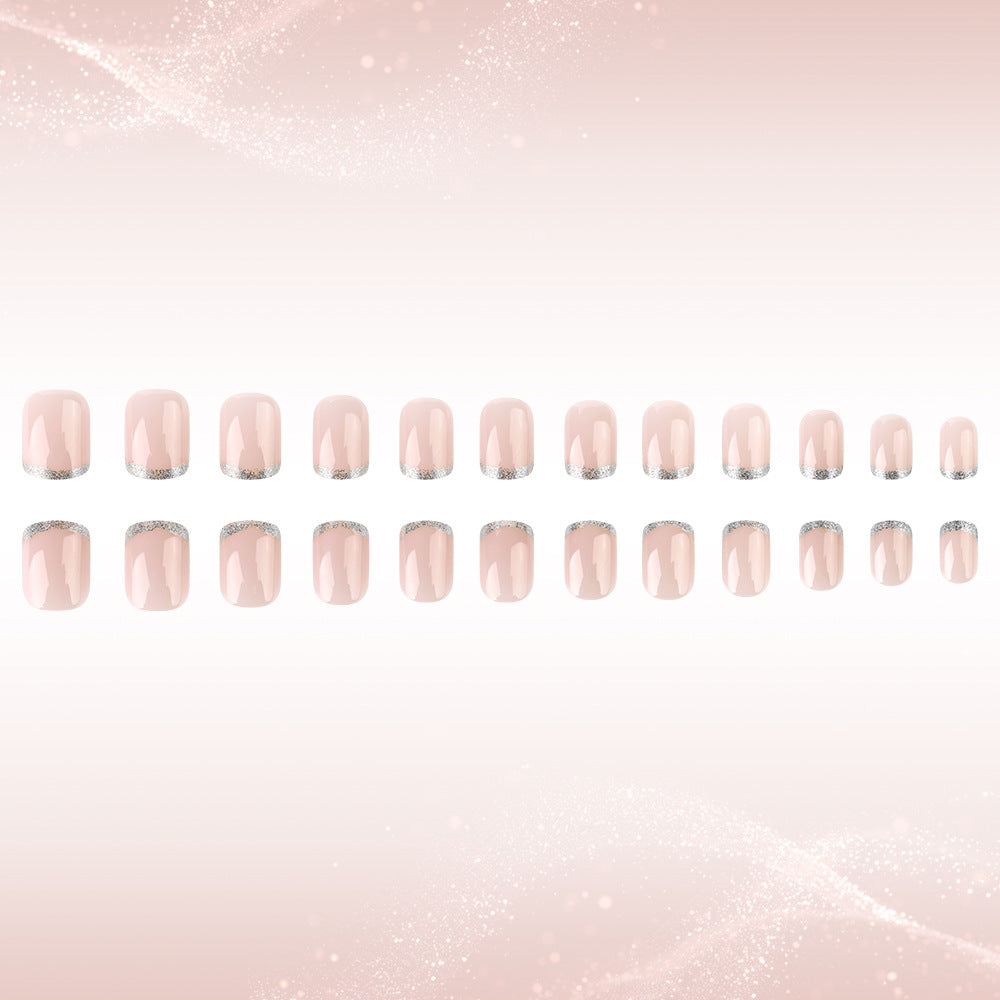 Elegant Glitter Tip Press-On Nails Kalsten