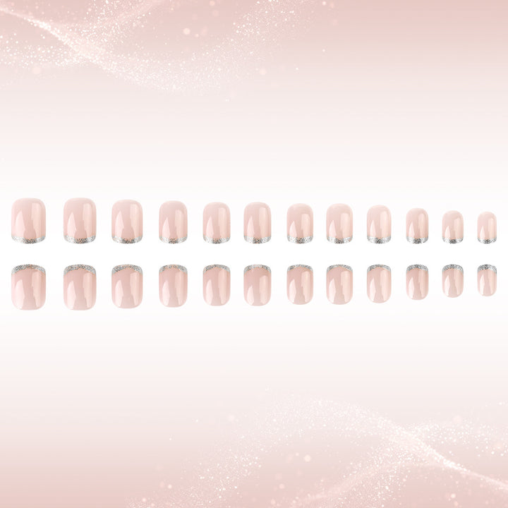 Elegant Glitter Tip Press-On Nails Kalsten