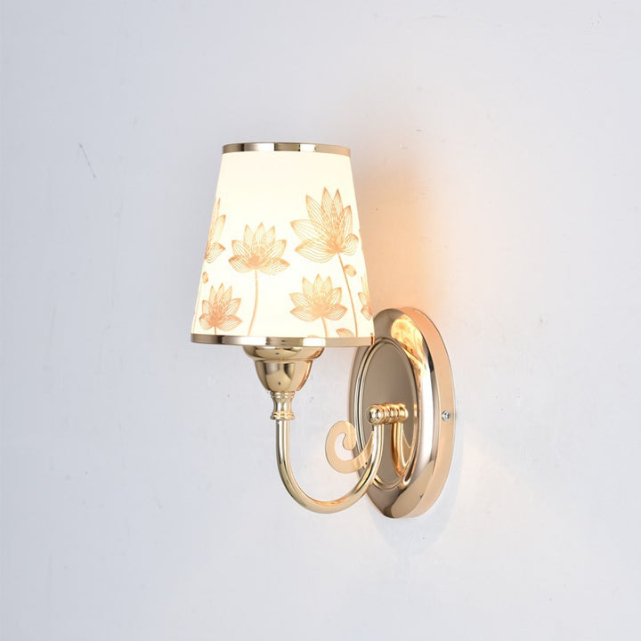 Decorative Wall Sconce with Floral Shade