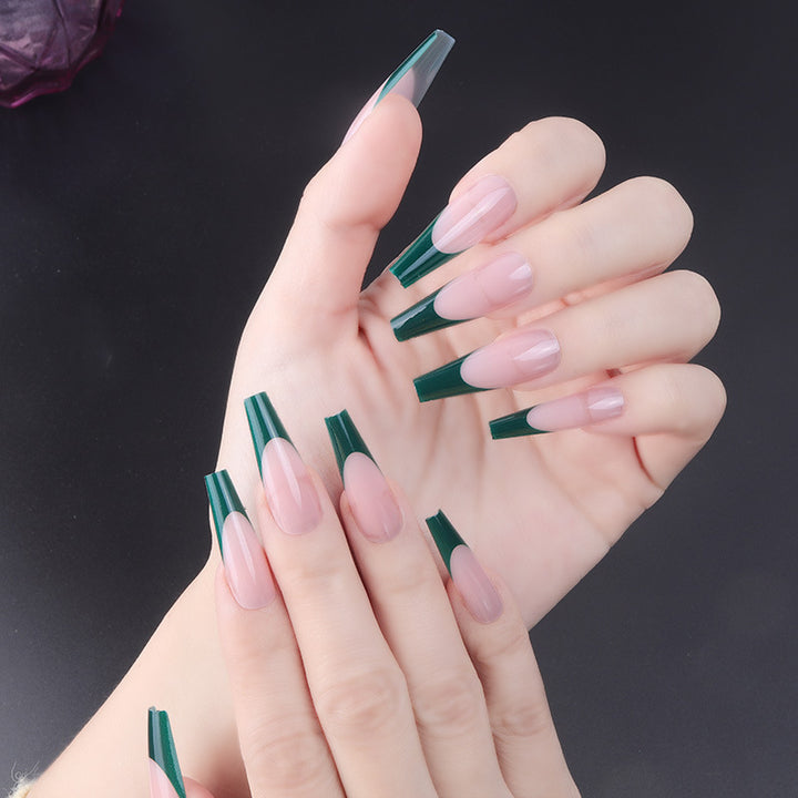 Elegant Stiletto Press-On Nail Set with Two-Tone Design Kalsten