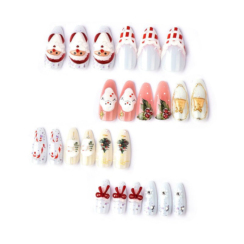 Festive artificial nails with Christmas designs Kalsten