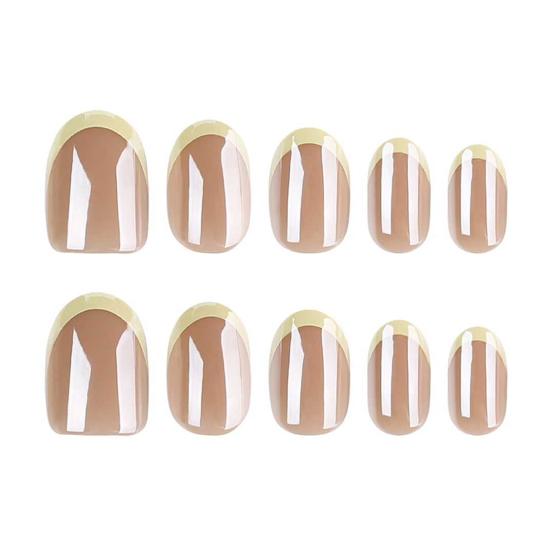 Elegant Nail Art with Translucent Gradient and Precise French Tip Kalsten