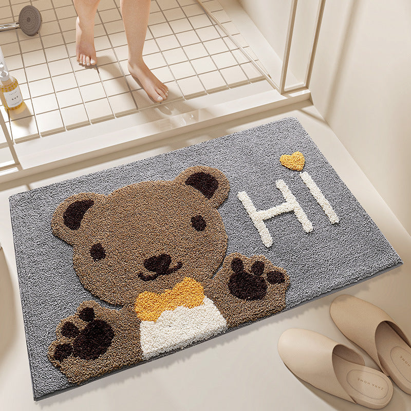 Cute Cartoon Bunny-Themed Bath Mat Kalsten