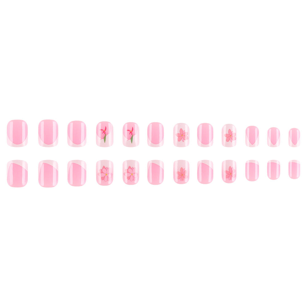 Floral Design Press-On Nail Art Kalsten