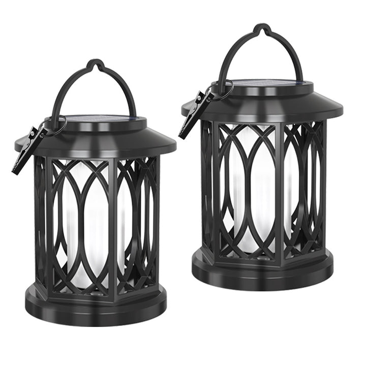 Decorative Solar Hanging Lantern With Metal Lattice Panels Kalsten