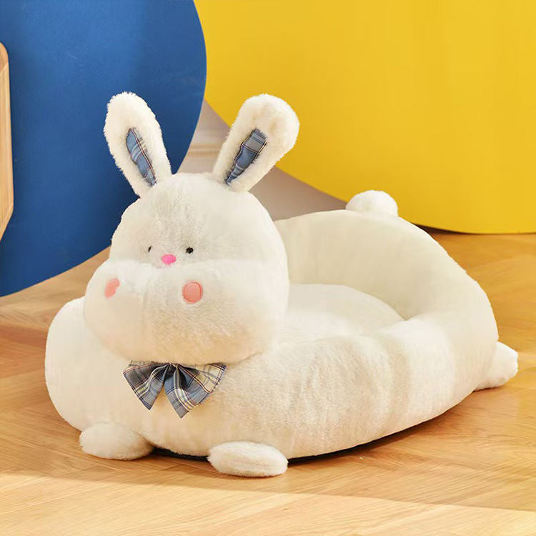 Plush Animal-Themed  Lounge Bed  Dog Bed