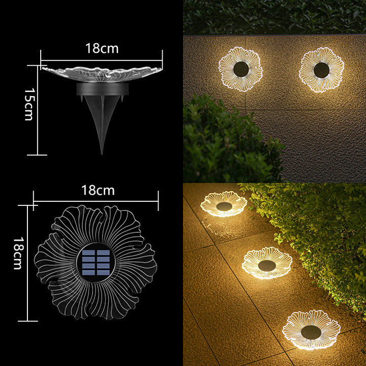 Decorative Solar Acrylic Petal Garden Stake LED Pathway Light Kalsten