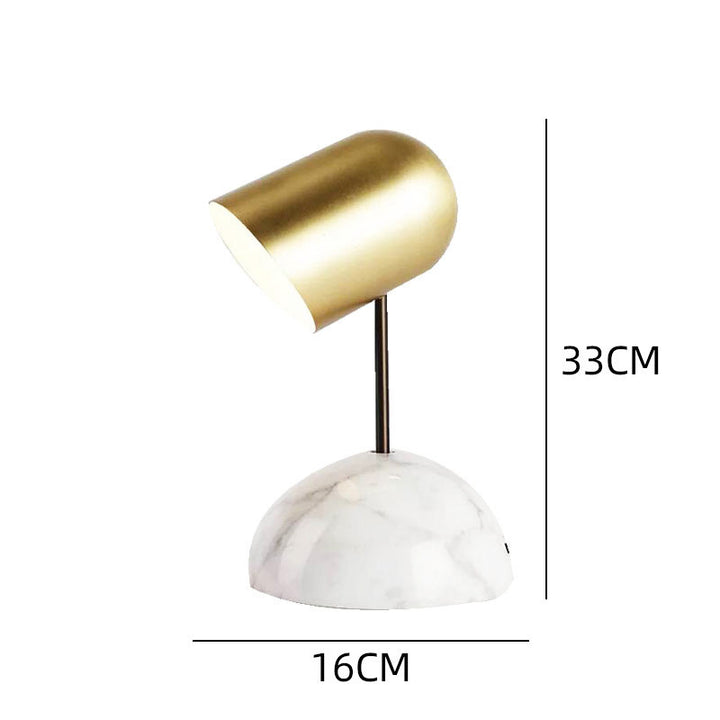 Stylish Table Lamp with Marble Base and Adjustable Shade