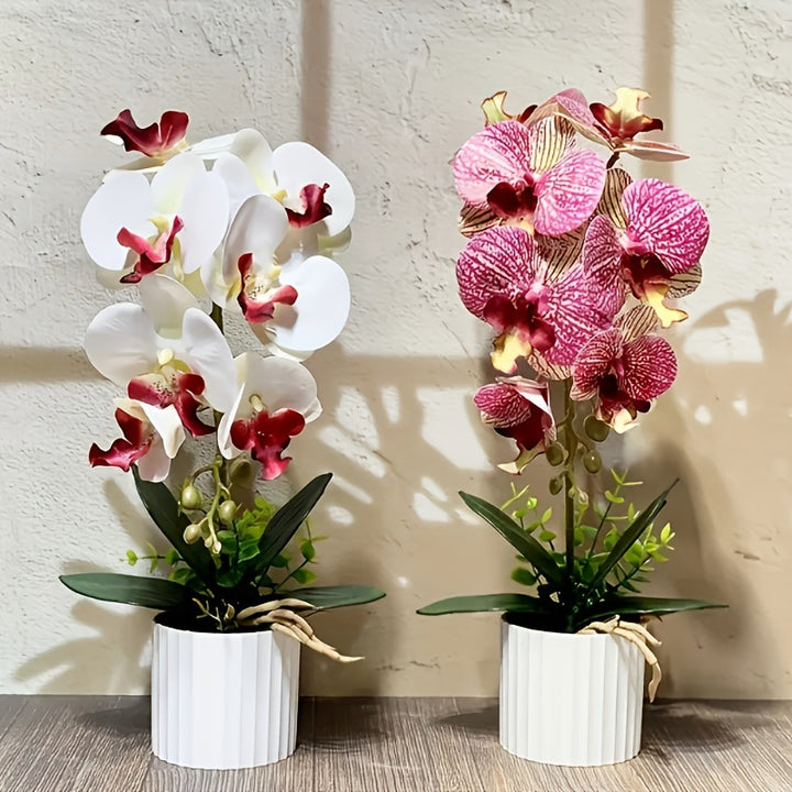 Artificial Orchid Plant Arrangement 1790480695 for Indoor Home Decor Display