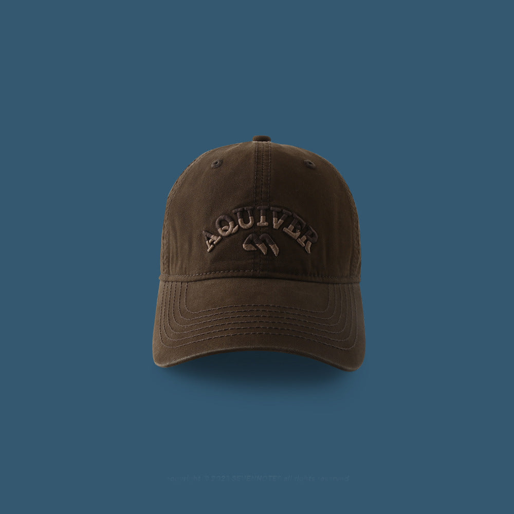 Embroidered Cotton Sun Protection Cap