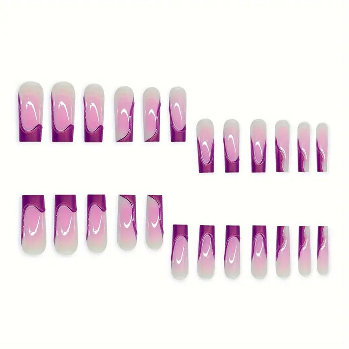 Artistic Glassy Nail Extensions Kalsten