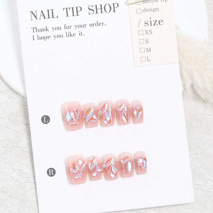 Acrylic nail set with sparkling holographic accents Kalsten