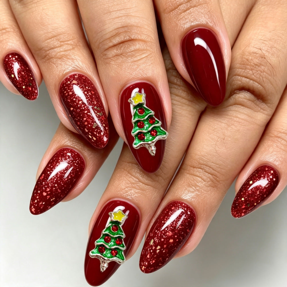 Artificial nails with festive Christmas design Kalsten