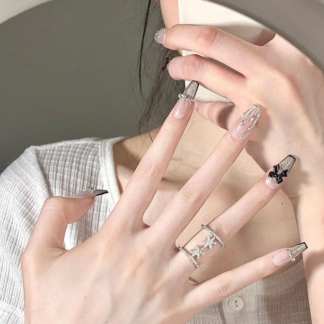 Premium Rhinestone-Embellished Press-On Nail Set Kalsten 1787296405