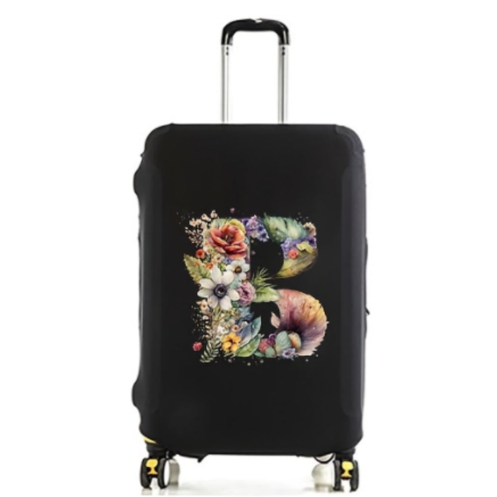 Women's Hard Shell Suitcase with Floral Initial Design Kalsten