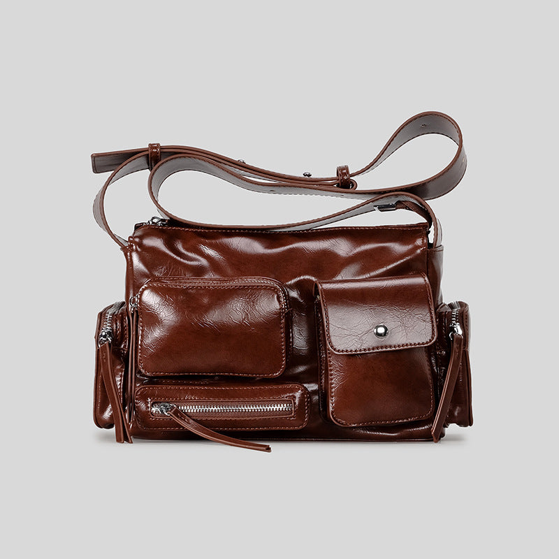 Multi-Pocket Contemporary Shoulder Bag