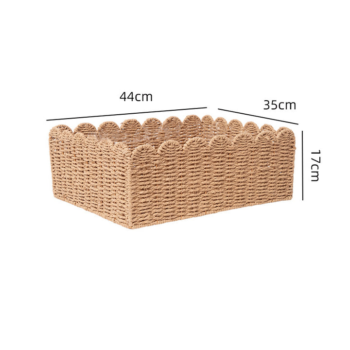 Handwoven storage basket with playful design Kalsten
